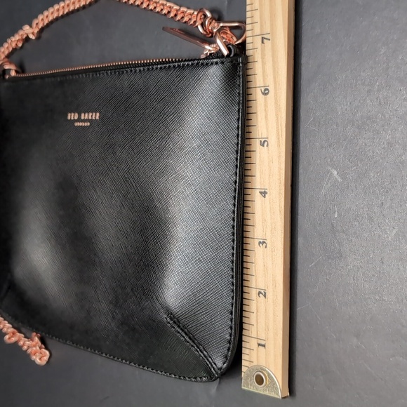 Ted Baker Nara Woman's Black Leather Crosshatch Crossbody/Clutch Bag. - Picture 11 of 11